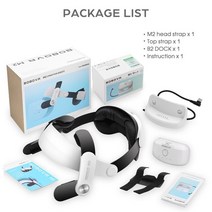 오큘러스 호환 BOBOVR-B2 Dock 5200mAh 배터리 팩 오큘러스 퀘스트 2/퀘스트 프로 PICO4 VR 용 향상된 3 시간 재생 엘리트 스트랩과 호환 가능, [02] set 2