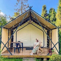 리빙쉘 글램핑 텐트 사계절 장박 천막 차박 장박, 길이 8.5m 폭 5m(폴 76개)