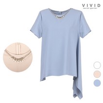 [비비드 시크릿가너] [VIVID SG][VIVID SG] 목걸이장식 쉬폰 블라우스 VS1