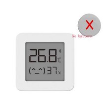 샤오미습도계 Xiaomi Mijia Bluetooth 호환 온도계 2 Mihome APP 용 무선 스마트 전기 디지털 습도계 습도 센서, [02] no battery