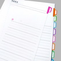 이글바인더 A4 30공 PP 컬러 인덱스 10매