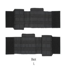 플레이트캐리어 전술조끼 Pew 전술 플레이트 Molle 튜브 Cummerbund Airsoft 군사 허리 벨트 정장 캐리어 액세서리, Black L