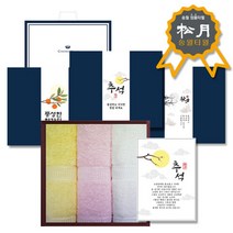 송월 추석 선물 수건세트 AB 프라임 3매 (띠지+감사장+쇼핑백 증정), 명절03, 골고루1세트