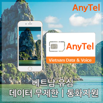 베트남유심 데이터 무제한 통화 인천 김해 대구 공항유심 호치민 하노이 나트랑 배낭여행용, 1개, 비엣텔_3일_6GB(매일 2GB)