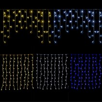 엘스토리몰 LED 은하수 고드름 커튼 그물 전구 크리스마스 트리 장식 DIY 조명, 전원코드, 검정색, 정류기(항시점등용)