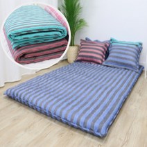 ll0II사계절 삼단 요패드 두꺼운 누빔 바닥에까는이불 요솜세트 접이식 3단 싱글 손님용바닥요매트［lI］, 그레이