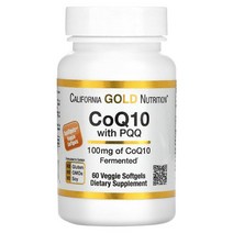 California Gold Nutrition PQQ 함유 CoQ10 100mg 베지 캡슐 60정