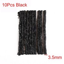 자동차 튜브리스 타이어 씰 스트립 빠른 수리 도구 펑크 플매트 카펫 러그 고무 복구 3.5mm 6mm 바이크 오토바이 트럭용 5/10 개, [03] 10Pcs Black 3.5mm