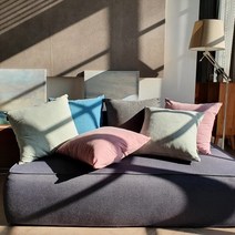 코튼샤워 피그먼트 네모네모 쿠션, 핑크