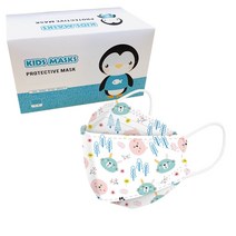 엘랜드 0~8세 KF 패턴 캐릭터 초소형 미니 키즈 베이비 신생 돌아기 유아동 입체 일회용 어린이마스크 10/30/50매, 6.곰돌이(민트) 입체 밀착마스크, 초소형(0~3세), 10매