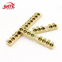 황동 접지 행 5/6/7/8/9/10/12 구멍 6*9 6*10 MM 구리 막대 터미널 제로 블록 1 개, 6X9mm 12Hole, 04 6X9mm 12Hole