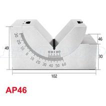 각도기 측정기 밀링 머신 정밀 부품 조정 가능한 패드 03060 앵글 게이지 디버그 v, AP46
