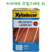 씨라데코 외부 오일스테인 방부 방충 방습 목재보호 4L, ♥티크색