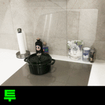 투명 인덕션 가림막 가스 렌지 레인지 가드 기름 튐 방지 막이 600x480 1t 2t, 1개