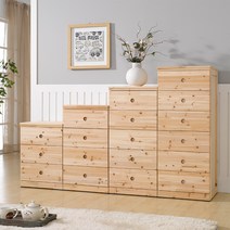 솔루션 삼나무 원목 450 틈새 서랍장, 삼나무 5단