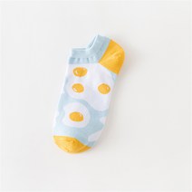 INS Funny Cartoon Egg Socks Cute Girls' 행복한 동물성 과일 음식 짧은 양말 펭귄 튀긴 오믈렛 딸기 파인애플여름 양말 봄 양말