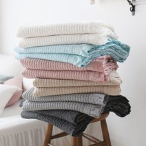 린즈홈 워싱아사면 프릴 줄누빔 스프레드 이불 겸 침대패드, 옐로우