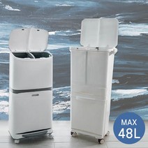 틈새 원터치 재활용 분리수거함, 2단(발판형), 선택안함