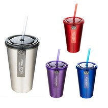 로얄보덴 빨대 텀블러 보온보냉병 1+1, 빨대 텀블러 1개+1개(레드+레드)