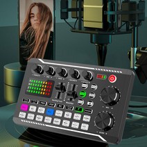 Podcast Microphone Sound Card Kit Professional Studio Condenser Mic&F998 Live Mixer For Livestre, 한개옵션0