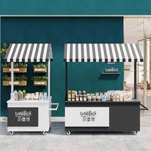 분식 카트 행사 식당 간식차 라멘 트럭 대학교 축제, 상세 페이지 참고, 화이트 바디 200x60x200