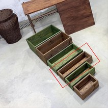 3호/테라스우드 플랜트 직사각 나무 긴화분 텃밭박스, 브라운