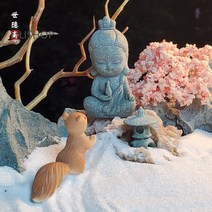 미니 불상 장군 부처상 돌 부처 장식품 관음 작은 부처 동상 작은 석불 달마 아기Hiuha 증정, 소 석가모니불무게 60g