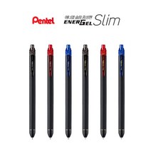 Pentel 펜텔 에너겔 슬림 볼펜 (BLN435R1 BL437R1), 에너겔 리필심-0.7 (흑)