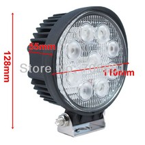 Tkeapl THTMH 24x27W 라운드 LED 작업 램프 빛 홍수 빔 트럭 트레일러 오프로드, 한개옵션0