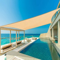 그늘막 매쉬 페브릭 썬쉐이드 천막 펜션 테라스 옥상 정원 햇빛 차광막 가림막 차단막, 사각4x4 딥베이지, 패브릭썬쉐이드