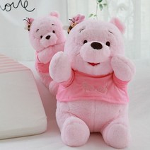 벚꽃푸인형 사쿠라 꿀벌 푸우 곰돌이 핑크푸우 28cm 48cm 봉제 인형 청년K기프트, 핑크