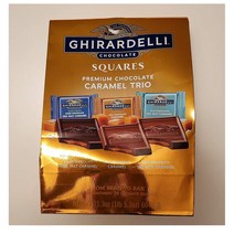 Ghirardelli Caramel Trio Chocolate Squares 기라델리 카라멜 트리오 스퀘어 초콜릿 모음 21.3oz(604g), 1개