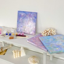 백드롭 페인팅 나이프 세트 금박 DIY 그림 키트 미아아트, 6.파스텔핑크_산호초의봄, 10호