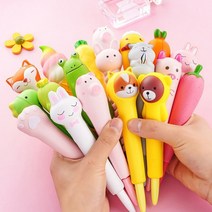 말랑말랑 스퀴시볼펜 찹쌀떡같은 중성펜 15종컬렉션, 02.핑크토끼