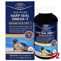 캐나다 에버그린 오메가3 비타민d EPA DHA 하프물범유 하프씰 오메가3지방산 불포화지방산 눈건강 혈행개선제 기억력개선 300캡슐, 오메가3(300캡슐), 2박스