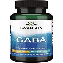 스완슨 가바 750mg 60캡슐 아미노산 swanson gaba, 한 사이즈, 단색