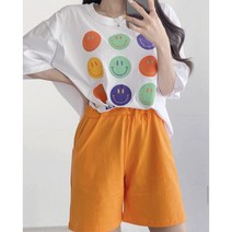 멜란지 컬러스마일 4부세트 긴바지세트 반바지 일자바지 라운드박스
