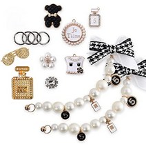 크록스 지비츠 참 정품 블링 슈 은 나막신 샌들에 적합합니다. 패션 크리스탈 라인스톤