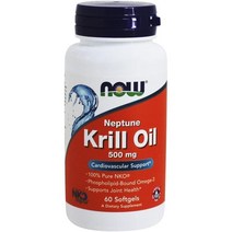 Now Foods 나우푸드 크릴 오일 500mg Krill Oil 60정, 단품