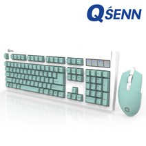 QSENN KM3500 Plus 키보드 마우스 세트 (민트)