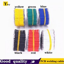 100 개/몫 주석 도금 브레드 보드 PCB 솔더 케이블 24AWG 3/4/5/6/8/10cm 플라이 점퍼 와이어 1007-24AWG 커넥터, 04 red _ 01 10cm