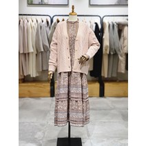 써스데이아일랜드 T218MCD237W 플라워 케이블 가디건(1303842)