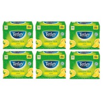 Tetley Green Tea Bags Lemon 테틀리 그린 레몬티 50개입 100g 6팩