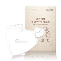코튼데이 프리미엄마스크 KF94한지마스크 1매 사이즈, 중형, 상세 참조, 상세 참조