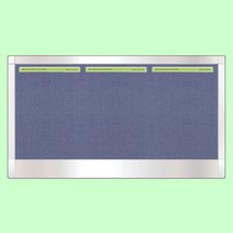 스텐 게시판 3구 C형 집게형 안내판 알림판 780 470mm, 상세페이지 참조, 1개