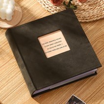 웨딩앨범 포토앨범 200 사진 6X4 인치10X15cm PU 커버 포켓 포함5X35 quot127X95cm 및 메모 영역 Interstitial White Inside Album, dark green