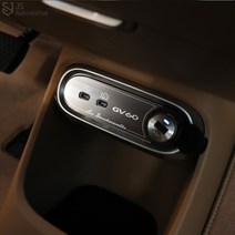 [카르멘] 제네시스GV60 충전케이블 포트 패널 엠블럼 패드 스티커 커버 인테리어 용품, 카본, 1개