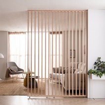 듀크 가벽 우드 파티션 스트라이프 주거 사무실 공간분리 칸막이 셀프 인테리어, 화이트_608 | 바닥에서 천장까지 실측사이즈