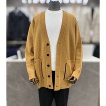 리버클래시 21F/W 베이지 뒷면 레터링 포인트 오버핏 가디건 (LHW51713)