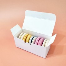 [방산소년단] 화이트 마카롱 포장상자 50개 / 상자만 판매, 2줄 18호(18 x 10.5 x 5.5)